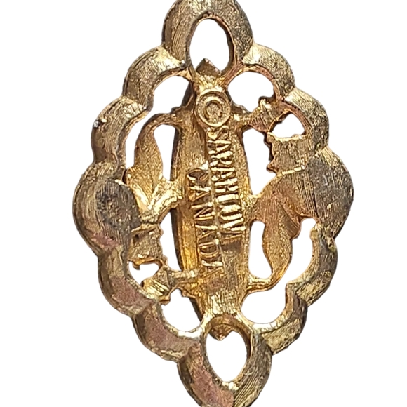 Vintage signed Sarah Coventry Necklace Charm on Basemetal Chain L12 - Picture 3 of 5